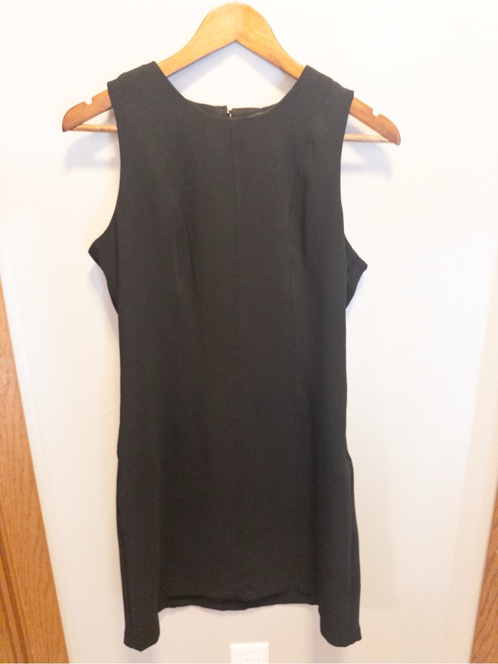 a new day Black Sleeveless Mini Shift Dress Size 8 Like New